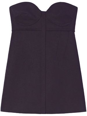 Proenza Schouler patterned-jacquard bustier top - Grey