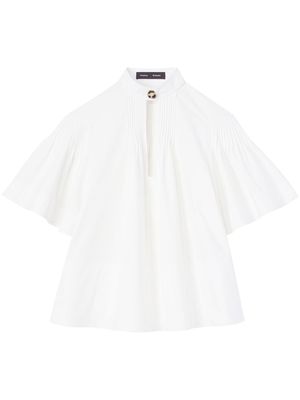 Proenza Schouler pintuck-detail flared blouse - White