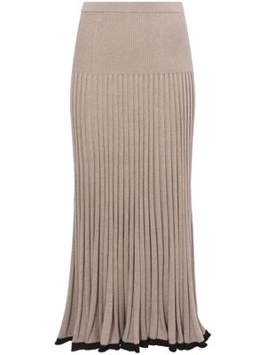 Proenza Schouler pleated high-waist midi skirt - Neutrals