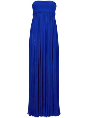 Proenza Schouler pleated strapless maxi dress - Blue