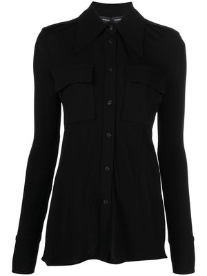 PROENZA SCHOULER pointed-collar button-up shirt - Black