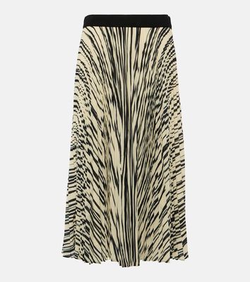 Proenza Schouler Printed plissé midi skirt