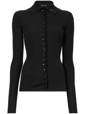 Proenza Schouler ribbed-knit long-sleeved sweatshirt - Black