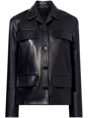 Proenza Schouler Roos button-up leather jacket - Black
