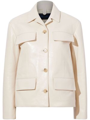 Proenza Schouler Roos lacquered leather jacket - Neutrals