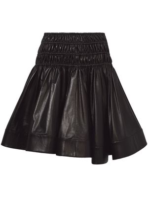 Proenza Schouler ruched-detail leather skirt - Black