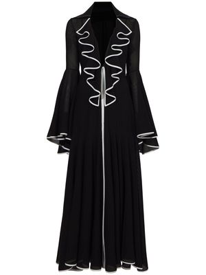Proenza Schouler ruffle-collar mesh dress - Black
