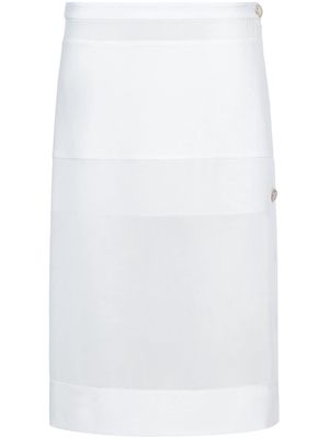 Proenza Schouler semi-sheer chiffon skirt - White