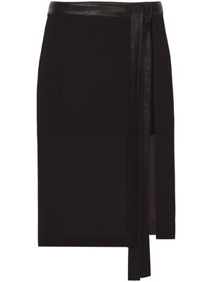 Proenza Schouler sheer layered wrap-around skirt - Black