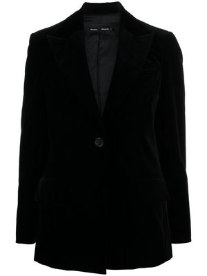 Proenza Schouler single-breasted velvet blazer - Black