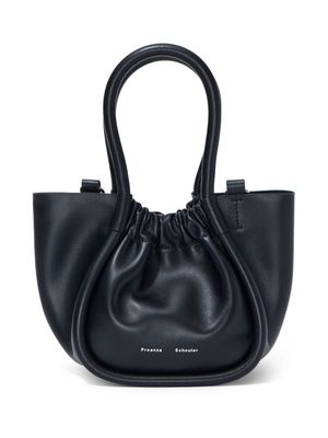 Proenza Schouler small ruched leather tote bag - Black