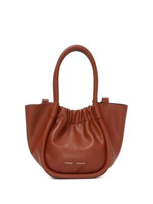 Proenza Schouler small ruched leather tote bag - Brown