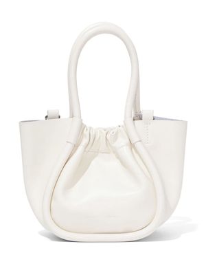 Proenza Schouler small ruched leather tote bag - White