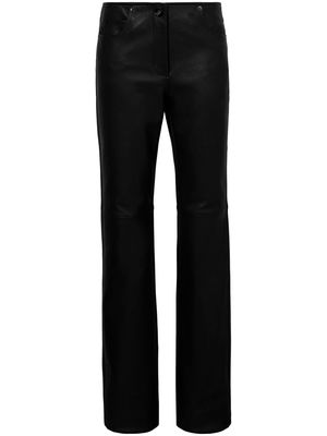 Proenza Schouler straight-leg leather trousers - Black