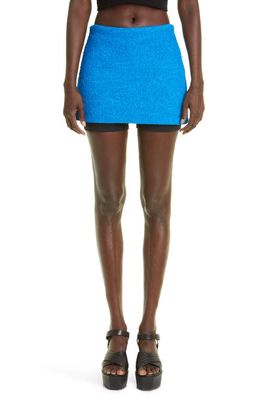 Proenza Schouler Stretch Bouclé Miniskirt in Turquoise