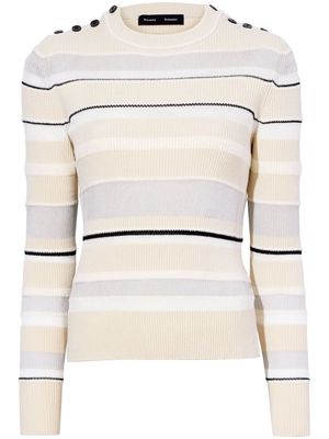 Proenza Schouler striped ribbed sweatshirt - Neutrals