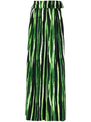 Proenza Schouler striped wide-leg trousers - Green