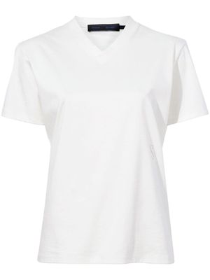 Proenza Schouler Talia V-neck organic cotton T-shirt - White