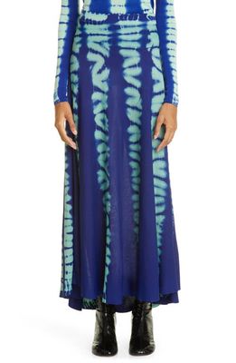Proenza Schouler Tie Dye Maxi Skirt in Cobalt Multi