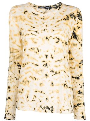 PROENZA SCHOULER tie-dye print long-sleeve T-shirt - Yellow