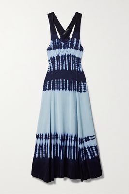 Proenza Schouler - Tie-dyed Stretch-knit Maxi Dress - Blue