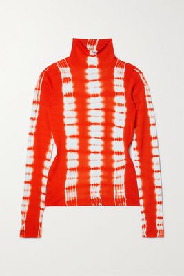 Proenza Schouler - Tie-dyed Stretch-knit Turtleneck Top - Red