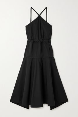 Proenza Schouler - Tiered Cotton-blend Poplin Midi Dress - Black