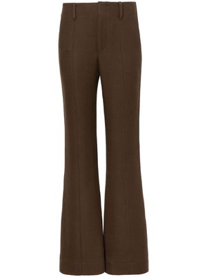 Proenza Schouler twill flared trousers - Brown