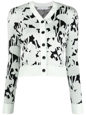 Proenza Schouler White Label all-over floral-print cardigan - Green