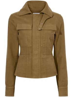 Proenza Schouler White Label brushed cotton military jacket - Brown