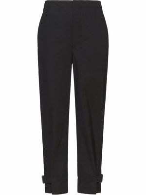 Proenza Schouler White Label buckled-ankle tapered trousers - Black