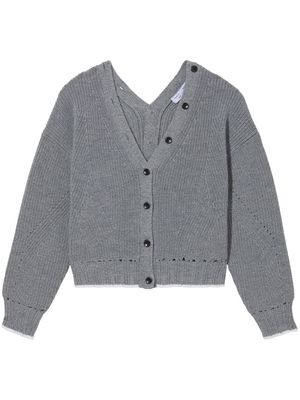 Proenza Schouler White Label Cashfeel buttoned-up cardigan - Grey