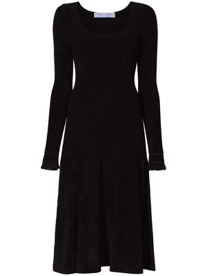 Proenza Schouler White Label chenille-texture knitted dress - Black