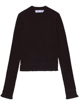Proenza Schouler White Label chenille-texture long-sleeved sweater - Black