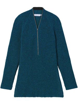 Proenza Schouler White Label chunky knit zip top - Blue
