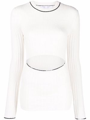 Proenza Schouler White Label contrast-trim bouclé cardigan