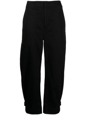 Proenza Schouler White Label cotton twill tapered trousers - Black
