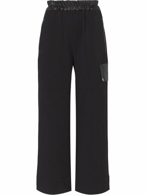 Proenza Schouler White Label crepe wide-leg trousers - Black