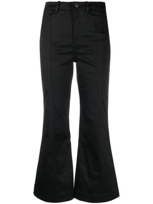Proenza Schouler White Label cropped flared trousers - Black
