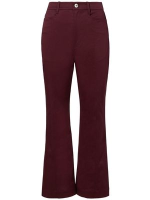Proenza Schouler White Label cropped kick-flare trousers - Purple
