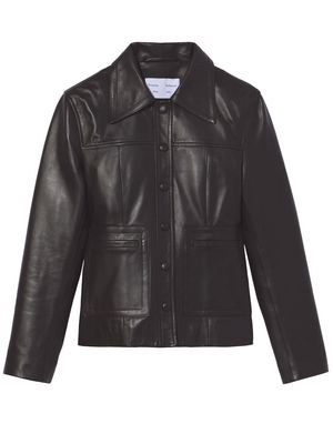 Proenza Schouler White Label cropped leather jacket - Black