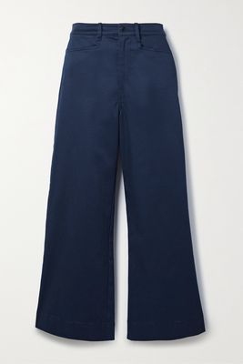 Proenza Schouler White Label - Cropped Stretch-cotton Twill Culottes - Blue