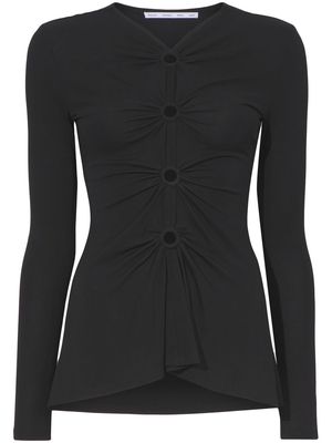 Proenza Schouler White Label cut-out detailed long-sleeved top - Black