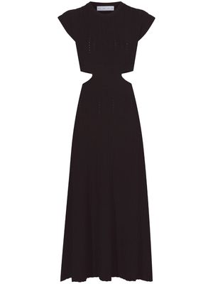 Proenza Schouler White Label cut-out detailing short-sleeve dress - Black