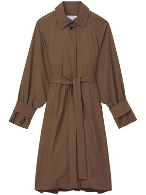 Proenza Schouler White Label draped suiting trench coat - Brown