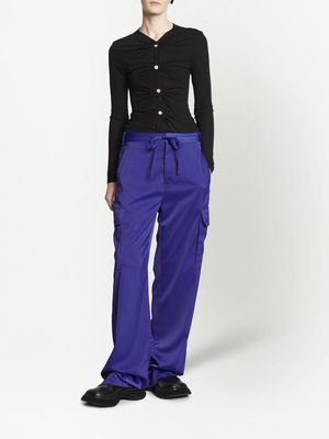 Proenza Schouler White Label drawstring-fastening cargo trousers - Blue