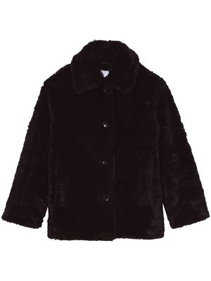 Proenza Schouler White Label faux-fur button-front jacket - Black