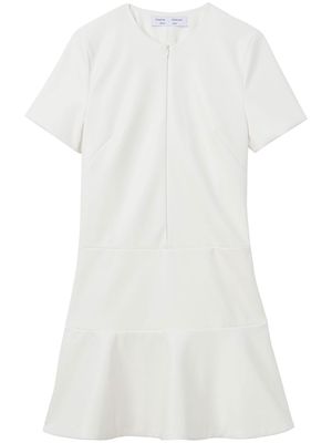 Proenza Schouler White Label faux-leather ruffle mini dress