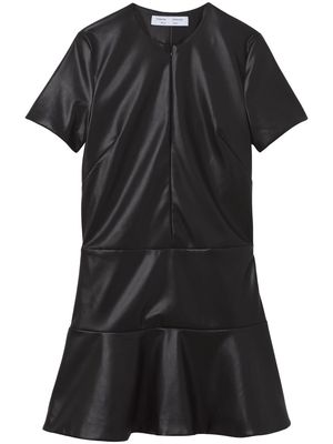 Proenza Schouler White Label faux-leather ruffled mini dress - Black