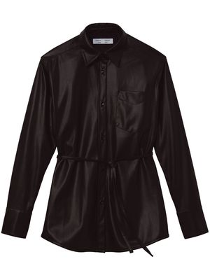 Proenza Schouler White Label faux-leather shirt jacket - Black